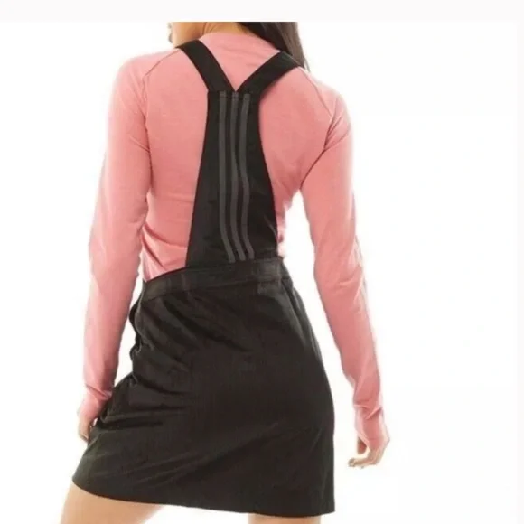 NWT Adidas Black Corduroy Overalls Dress (Size S) - Picture 3 of 8